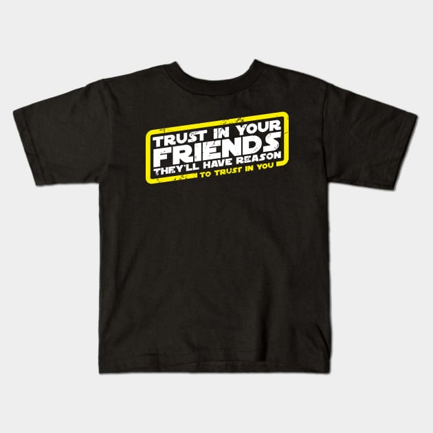 CW S1E6 Trust in Your Friends Kids T-Shirt by zerobriant